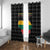 Lithuania Map Combined with National Coat of Arms Window Curtain Patriotic Design