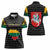 Lithuania Map Combined with National Coat of Arms Women Polo Shirt Patriotic Design
