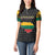 Lithuania Map Combined with National Coat of Arms Women Polo Shirt Patriotic Design
