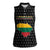 Lithuania Map Combined with National Coat of Arms Women Sleeveless Polo Shirt Patriotic Design