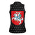 Lithuania Map Combined with National Coat of Arms Women Sleeveless Polo Shirt Patriotic Design