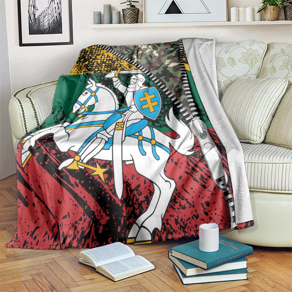Lithuania's National Emblem Blanket with Military Motifs - Army-Inspired Design