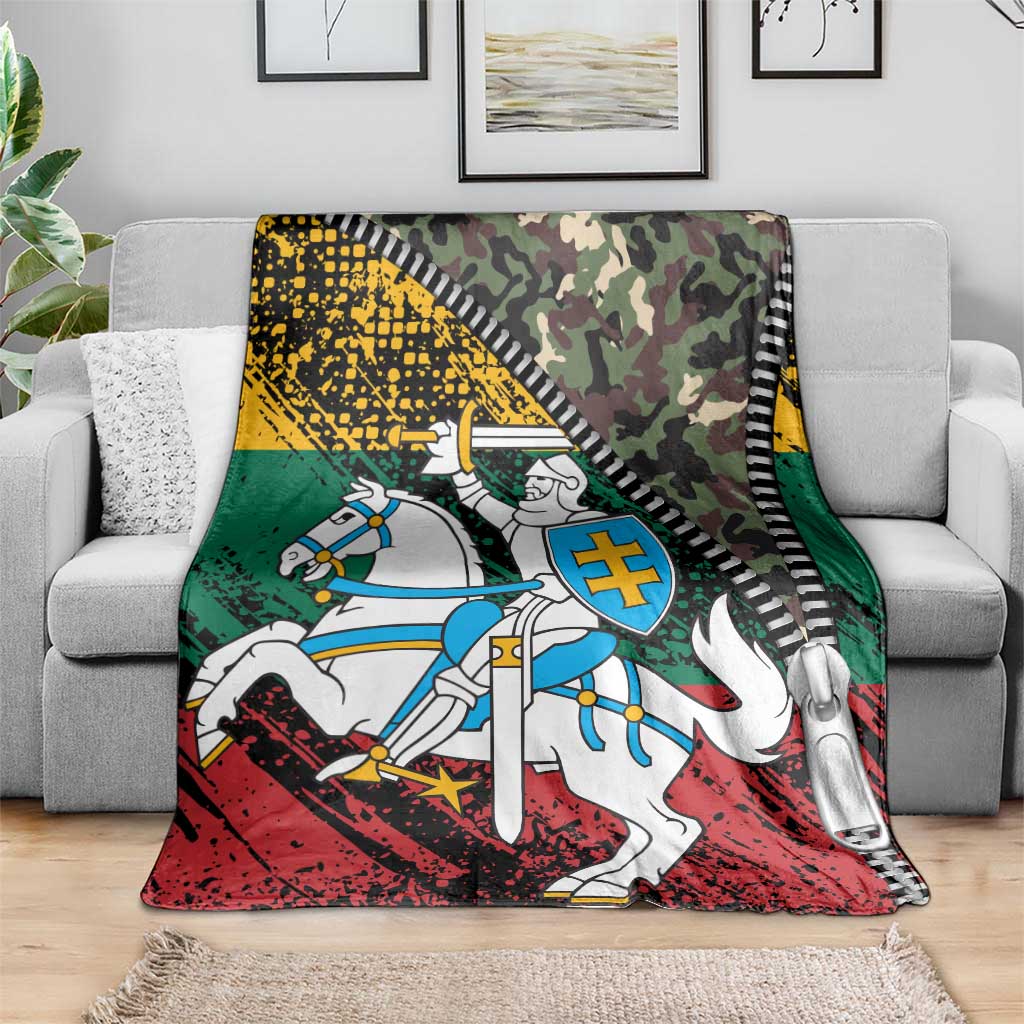 Lithuania's National Emblem Blanket with Military Motifs - Army-Inspired Design