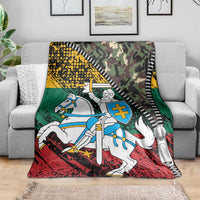 Lithuania's National Emblem Blanket with Military Motifs - Army-Inspired Design