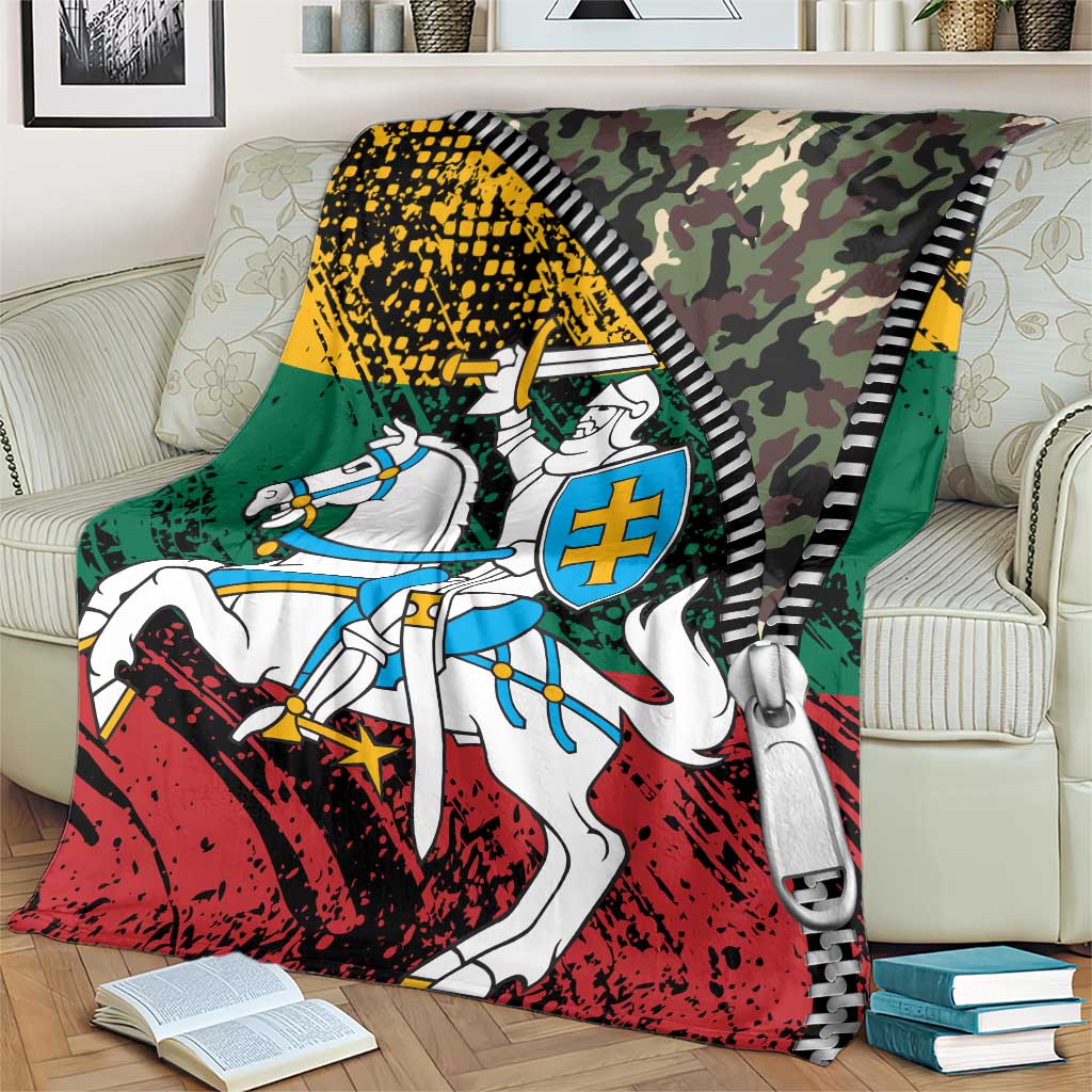 Lithuania's National Emblem Blanket with Military Motifs - Army-Inspired Design