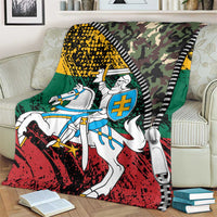 Lithuania's National Emblem Blanket with Military Motifs - Army-Inspired Design