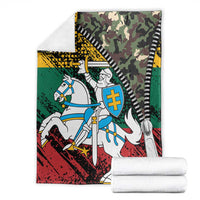 Lithuania's National Emblem Blanket with Military Motifs - Army-Inspired Design