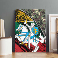 Lithuania's National Emblem Canvas Wall Art with Military Motifs - Army-Inspired Design