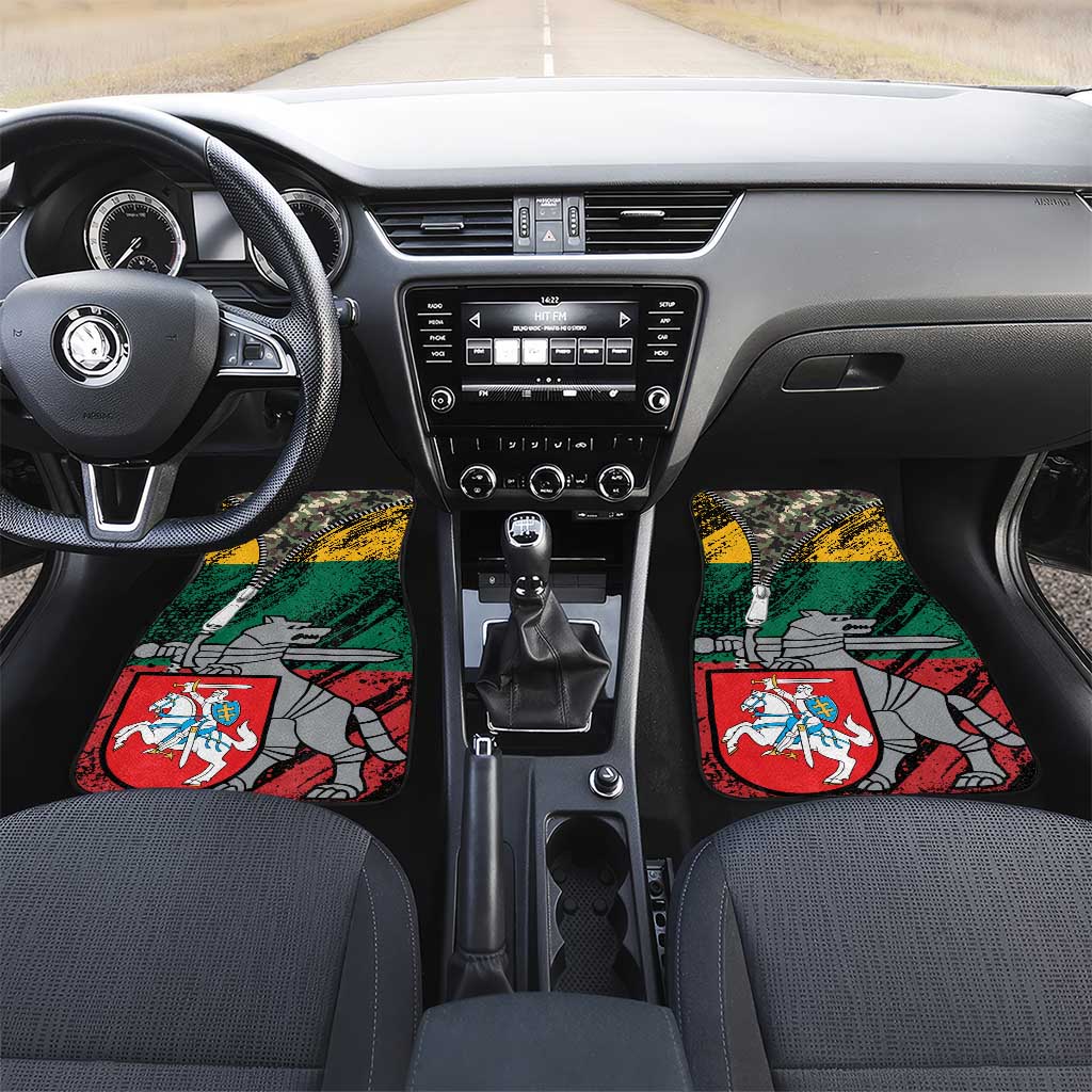 Lithuania's National Emblem Car Mats with Military Motifs - Army-Inspired Design