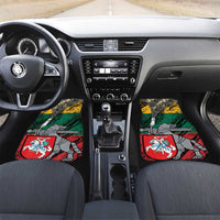 Lithuania's National Emblem Car Mats with Military Motifs - Army-Inspired Design