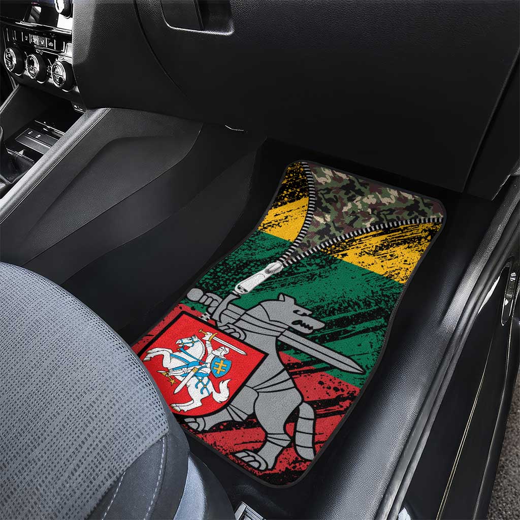 Lithuania's National Emblem Car Mats with Military Motifs - Army-Inspired Design