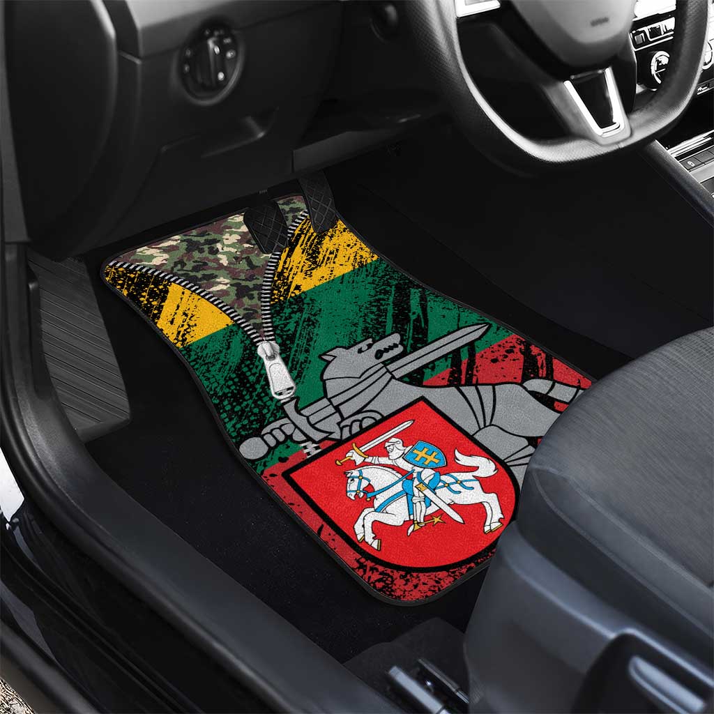 Lithuania's National Emblem Car Mats with Military Motifs - Army-Inspired Design