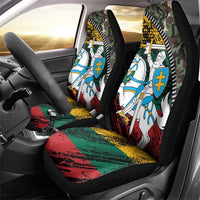 Lithuania's National Emblem Car Seat Cover with Military Motifs - Army-Inspired Design