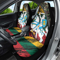 Lithuania's National Emblem Car Seat Cover with Military Motifs - Army-Inspired Design