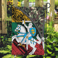 Lithuania's National Emblem Garden Flag with Military Motifs - Army-Inspired Design