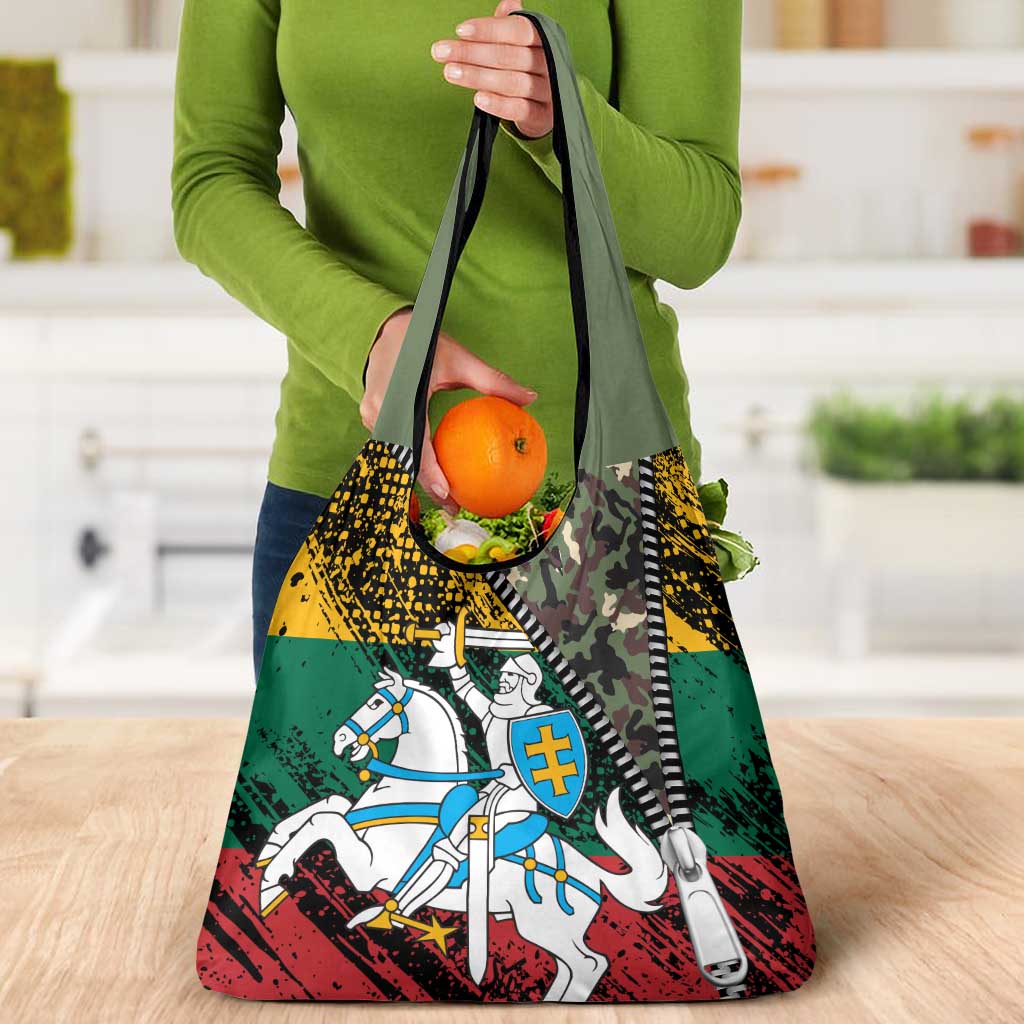 Lithuania's National Emblem Grocery Bag with Military Motifs - Army-Inspired Design