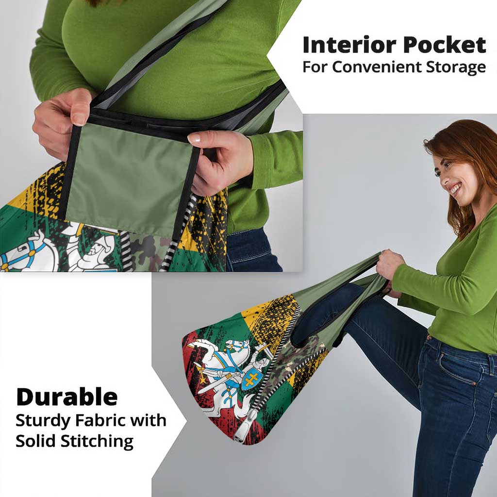 Lithuania's National Emblem Grocery Bag with Military Motifs - Army-Inspired Design