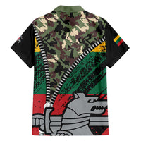 Lithuania's National Emblem Hawaiian Shirt with Military Motifs - Army-Inspired Design