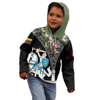 Lithuania's National Emblem Kid Hoodie with Military Motifs - Army-Inspired Design