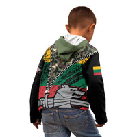 Lithuania's National Emblem Kid Hoodie with Military Motifs - Army-Inspired Design