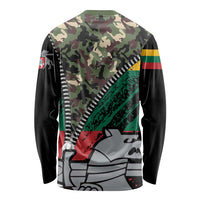 Lithuania's National Emblem Long Sleeve Shirt with Military Motifs - Army-Inspired Design