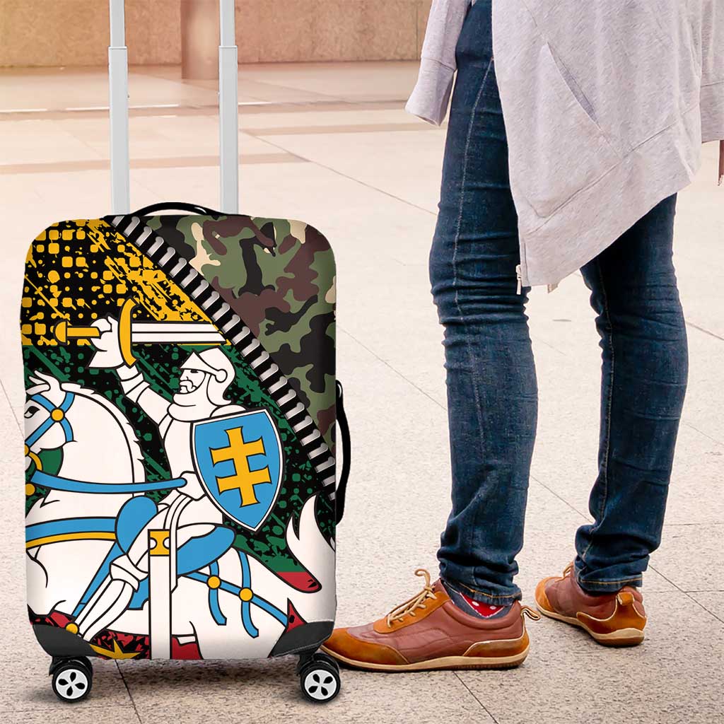 Lithuania's National Emblem Luggage Cover with Military Motifs - Army-Inspired Design