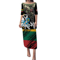 Lithuania's National Emblem Puletasi with Military Motifs - Army-Inspired Design