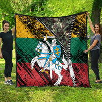 Lithuania's National Emblem Quilt with Military Motifs - Army-Inspired Design