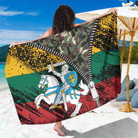 Lithuania's National Emblem Sarong with Military Motifs - Army-Inspired Design