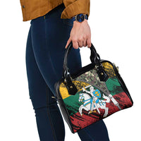 Lithuania's National Emblem Shoulder Handbag with Military Motifs - Army-Inspired Design