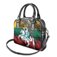 Lithuania's National Emblem Shoulder Handbag with Military Motifs - Army-Inspired Design
