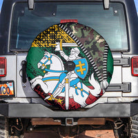 Lithuania's National Emblem Spare Tire Cover with Military Motifs - Army-Inspired Design