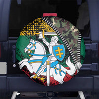 Lithuania's National Emblem Spare Tire Cover with Military Motifs - Army-Inspired Design
