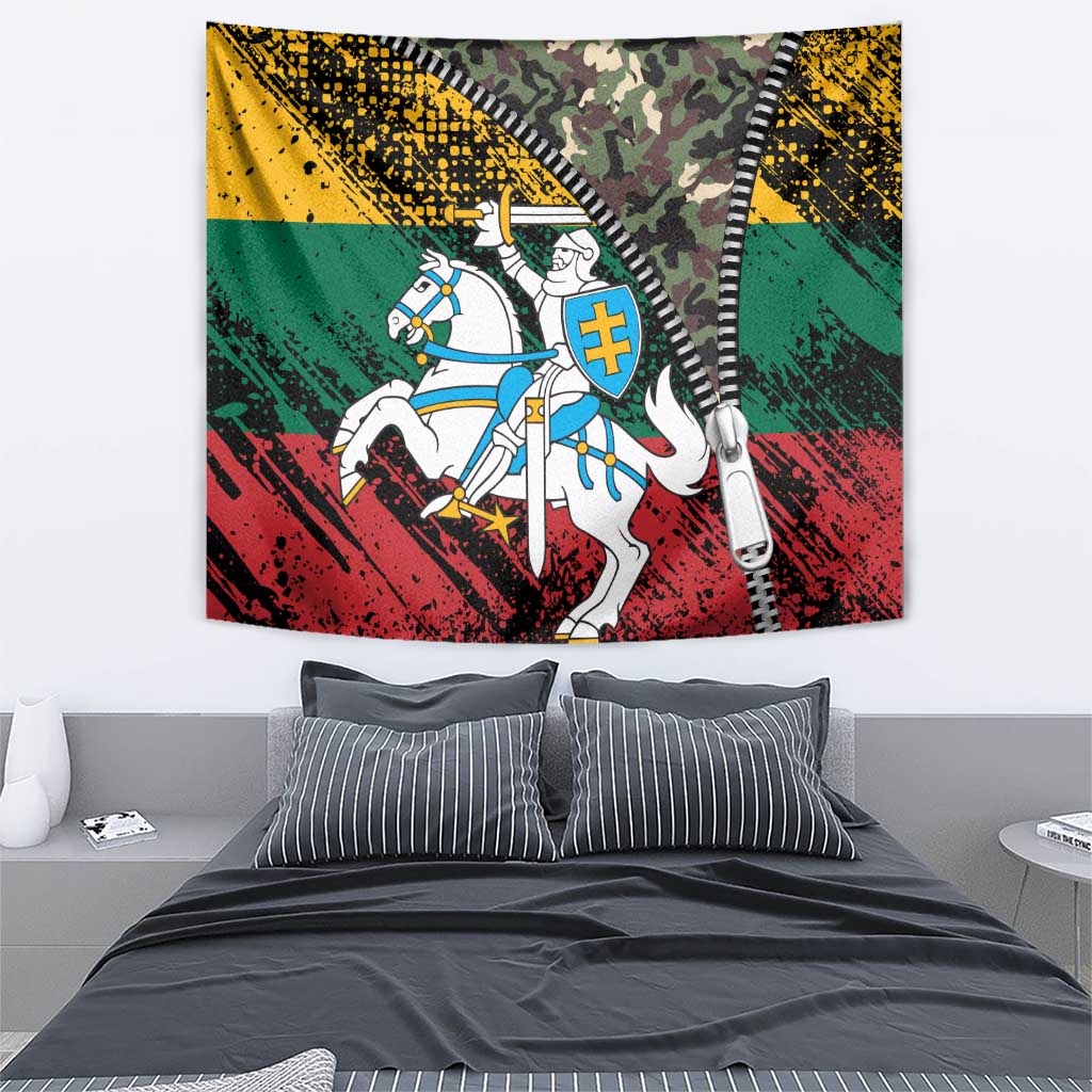 Lithuania's National Emblem Tapestry with Military Motifs - Army-Inspired Design