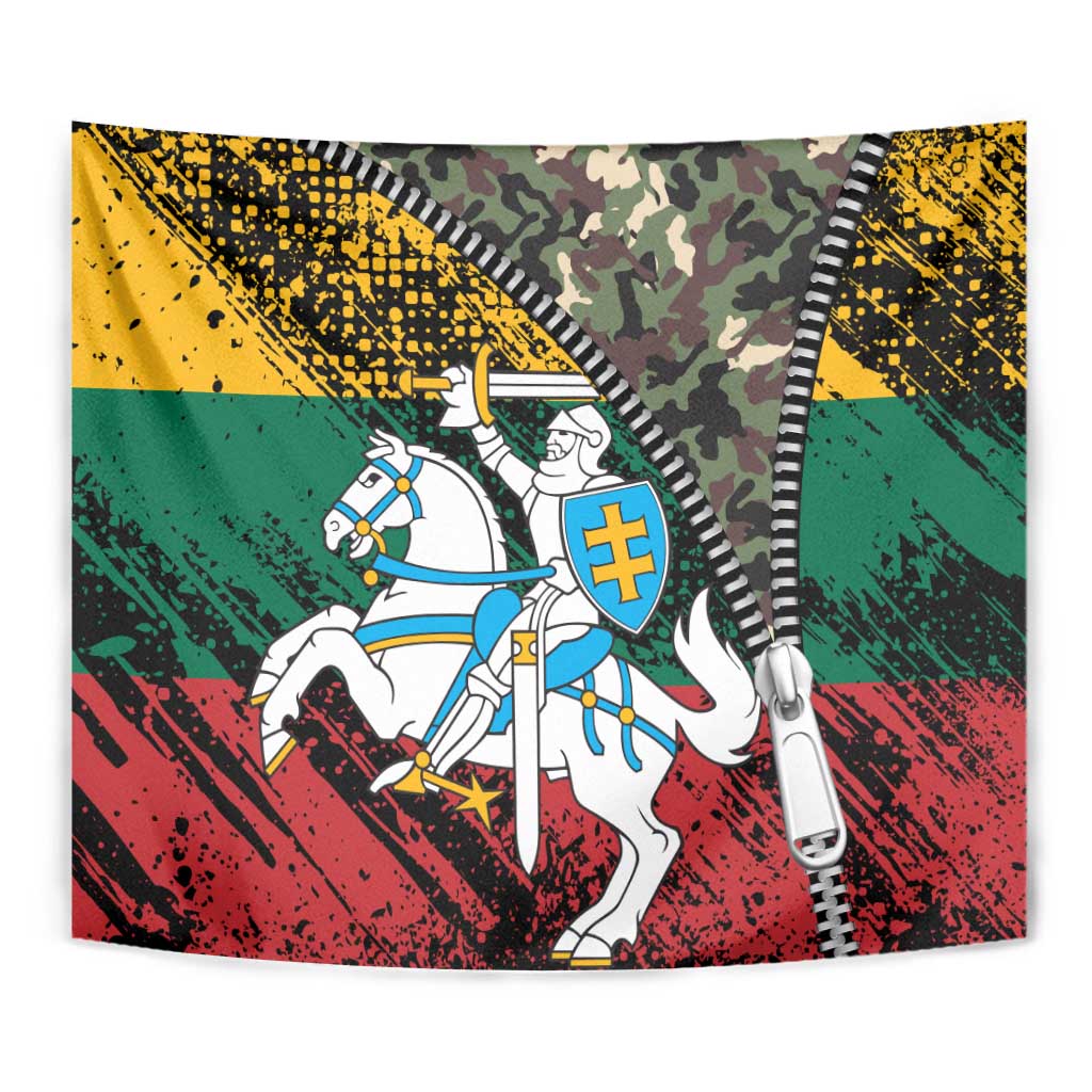 Lithuania's National Emblem Tapestry with Military Motifs - Army-Inspired Design