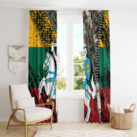 Lithuania's National Emblem Window Curtain with Military Motifs - Army-Inspired Design