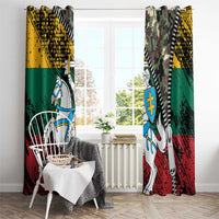 Lithuania's National Emblem Window Curtain with Military Motifs - Army-Inspired Design