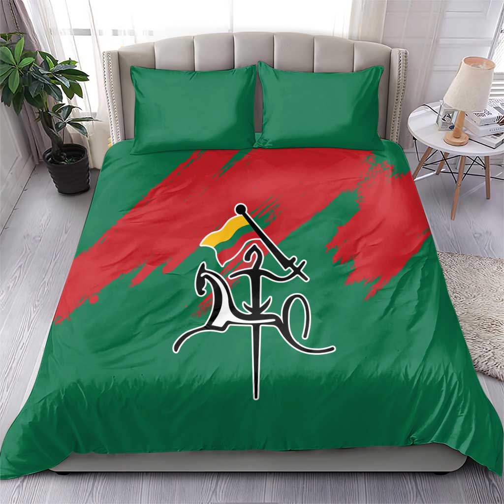 Lithuania Emblem Bedding Set National Symbol with Traditional Patterns