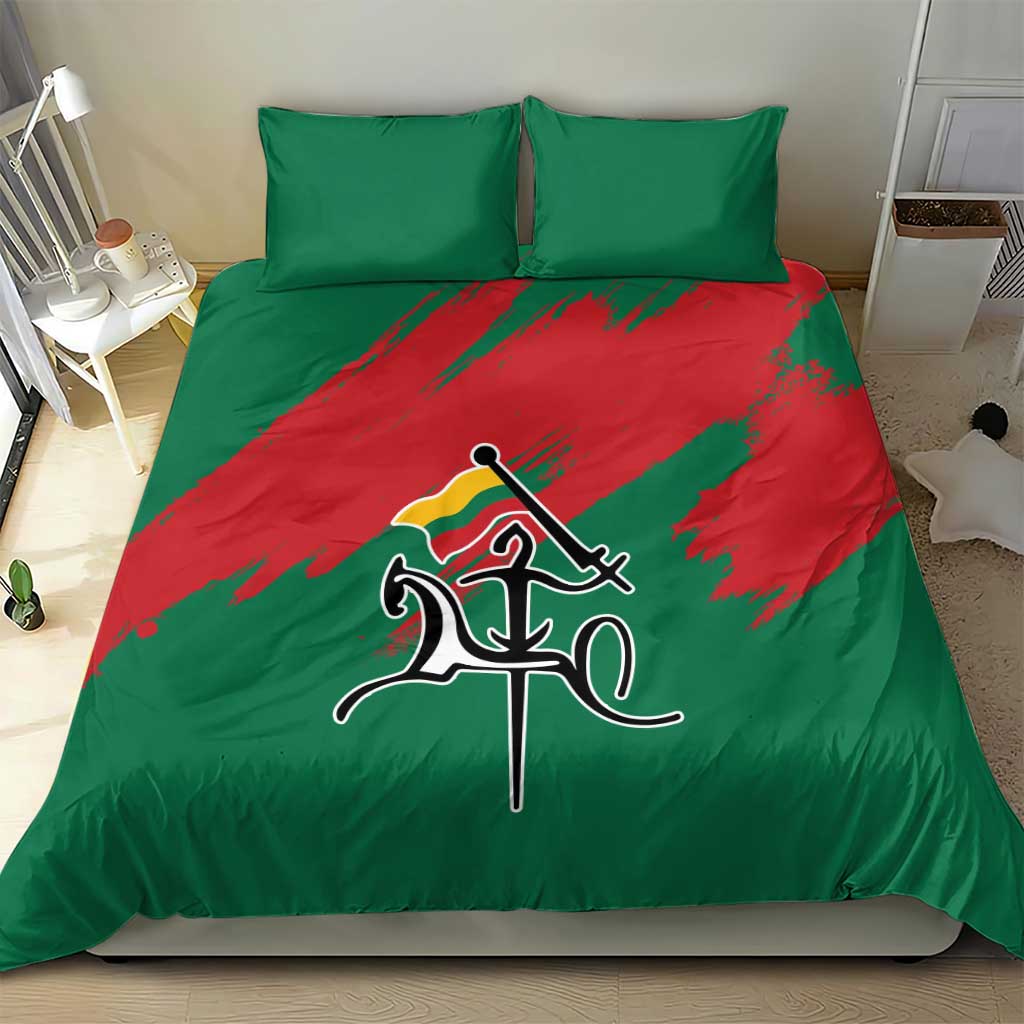 Lithuania Emblem Bedding Set National Symbol with Traditional Patterns
