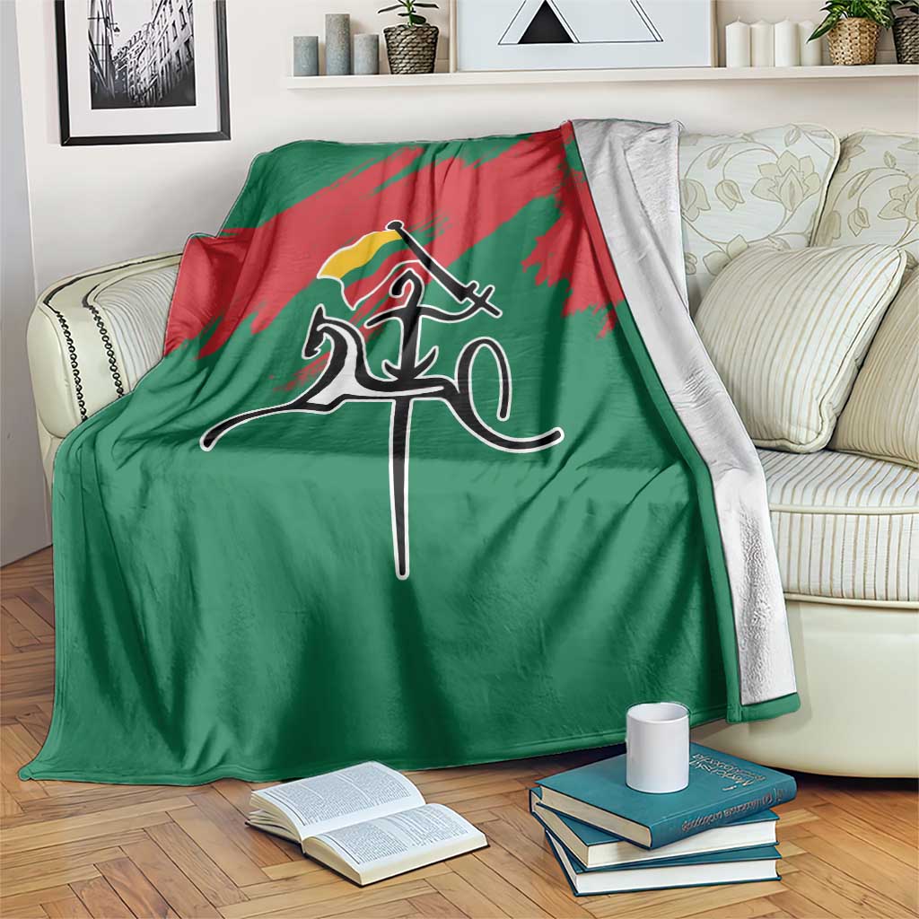Lithuania Emblem Blanket National Symbol with Traditional Patterns