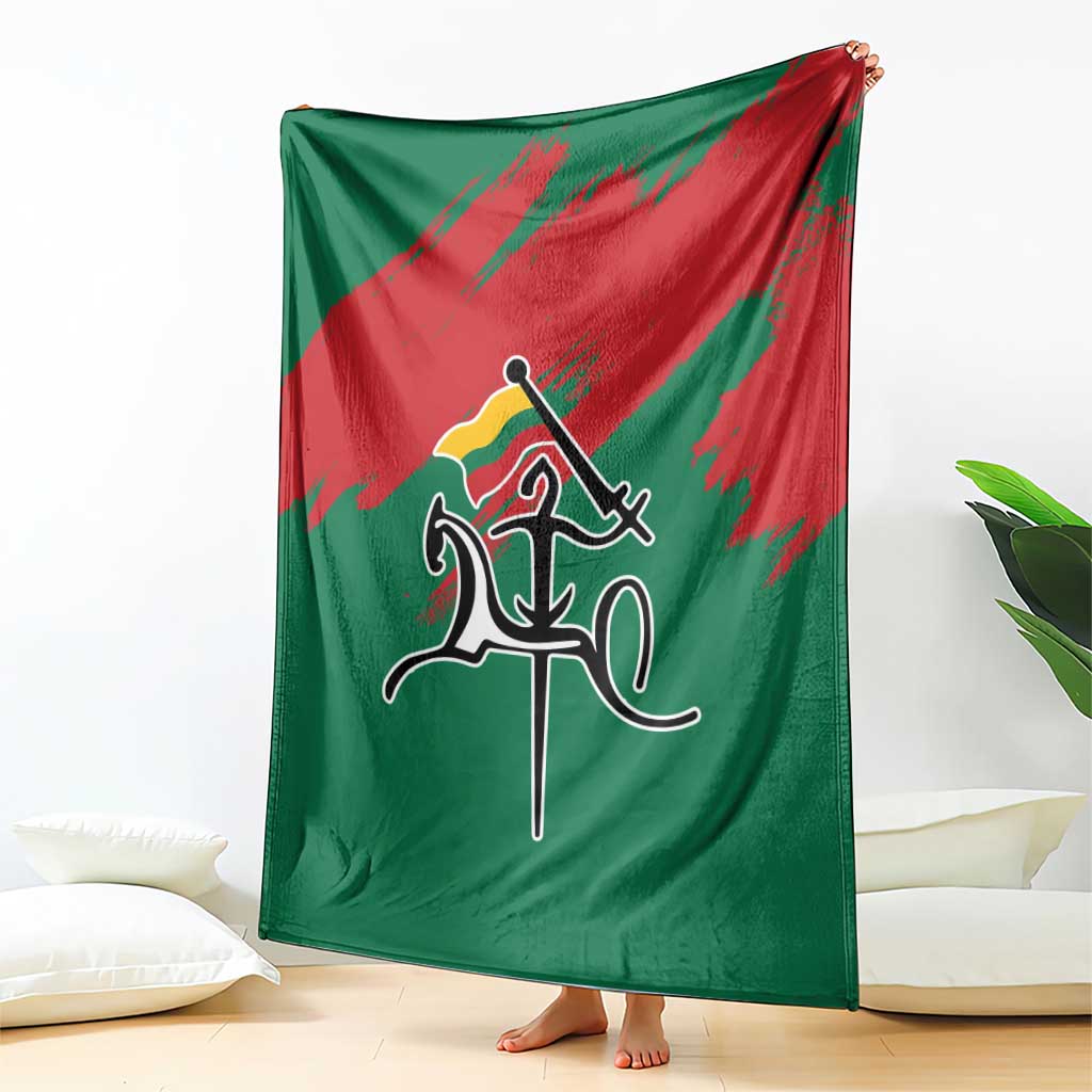 Lithuania Emblem Blanket National Symbol with Traditional Patterns