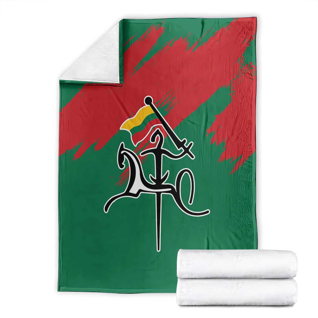 Lithuania Emblem Blanket National Symbol with Traditional Patterns