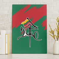 Lithuania Emblem Canvas Wall Art National Symbol with Traditional Patterns