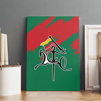 Lithuania Emblem Canvas Wall Art National Symbol with Traditional Patterns