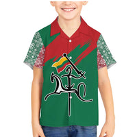 Lithuania Emblem Family Matching Mermaid Dress and Hawaiian Shirt National Symbol with Traditional Patterns