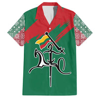 Lithuania Emblem Family Matching Off The Shoulder Long Sleeve Dress and Hawaiian Shirt National Symbol with Traditional Patterns