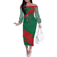 Lithuania Emblem Family Matching Off The Shoulder Long Sleeve Dress and Hawaiian Shirt National Symbol with Traditional Patterns