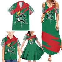 Lithuania Emblem Family Matching Summer Maxi Dress and Hawaiian Shirt National Symbol with Traditional Patterns