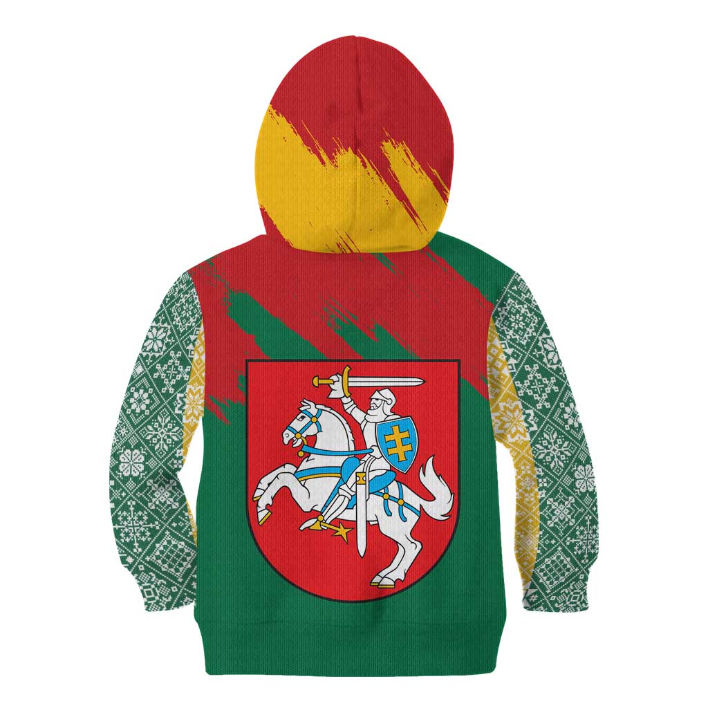 Lithuania Emblem Kid Hoodie National Symbol with Traditional Patterns