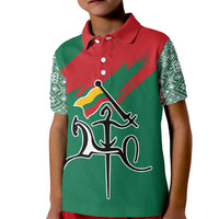 Lithuania Emblem Kid Polo Shirt National Symbol with Traditional Patterns